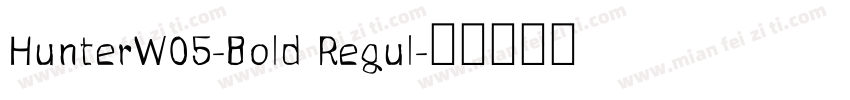 HunterW05-Bold Regul字体转换